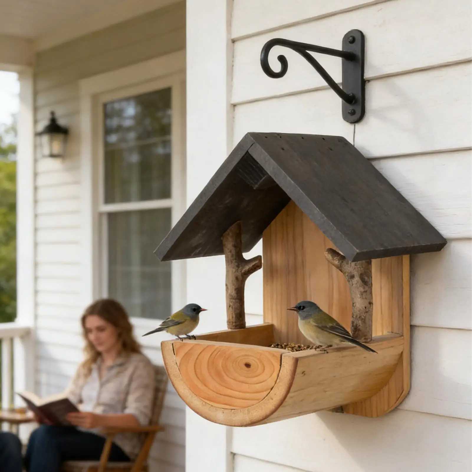 Feeding - Mangiatoia per uccelli in legno da