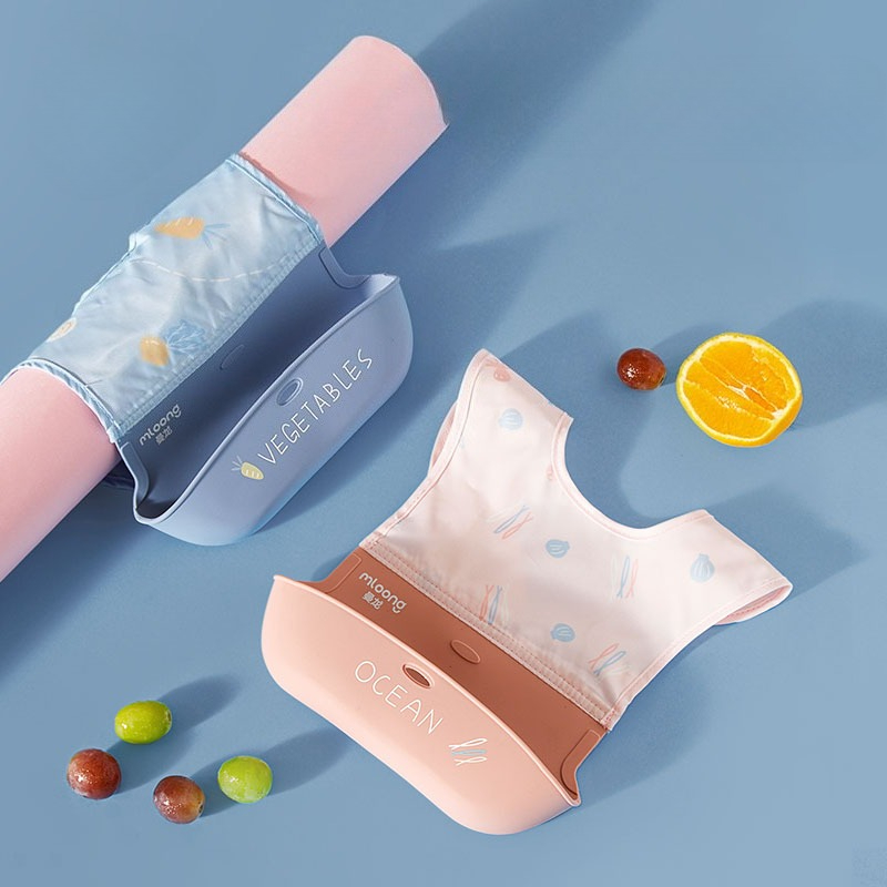 Waterproof Baby Bibs Silicone - Bavaglino impermeabile per bambini Bavaglini per