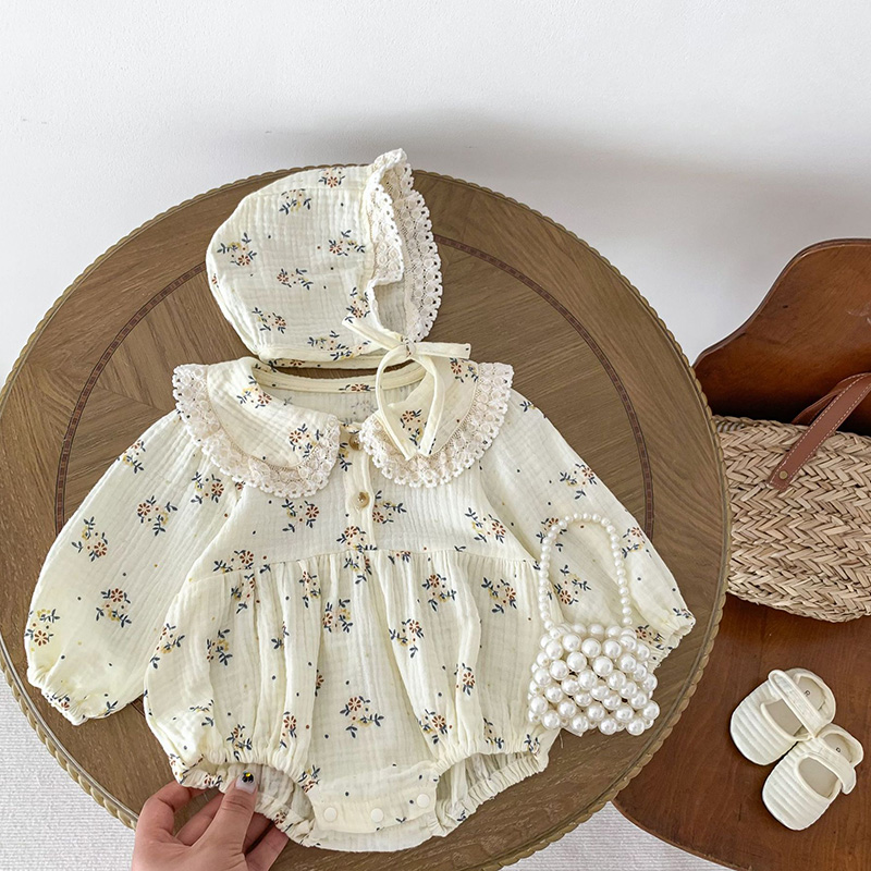 Newborn Baby Girl Romper Floral - 2025 Primavera Neonato Neonate Pagliaccetto +