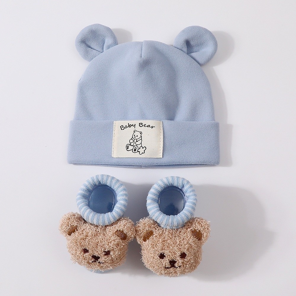 Infant Beanie Hat With Ears - Set di 2 Pezzi: Cappellino e