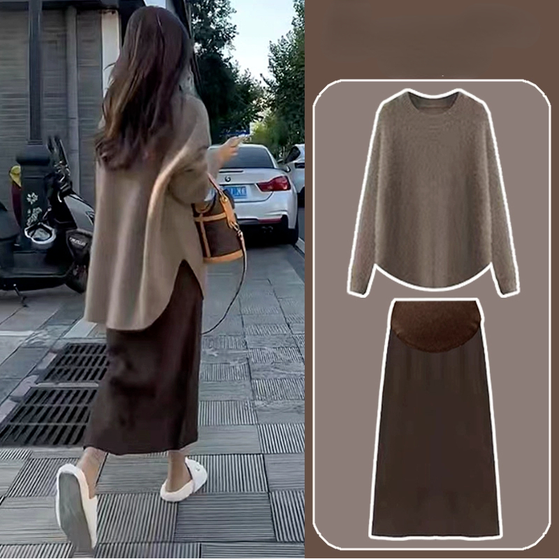 Maternity Wear - Abbigliamento premaman autunno inverno maglione gonna