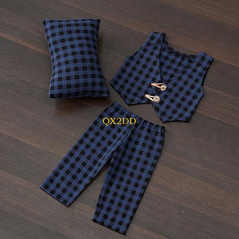 Infant Photography Props Outfit - QX2D Set pantaloni e gilet con