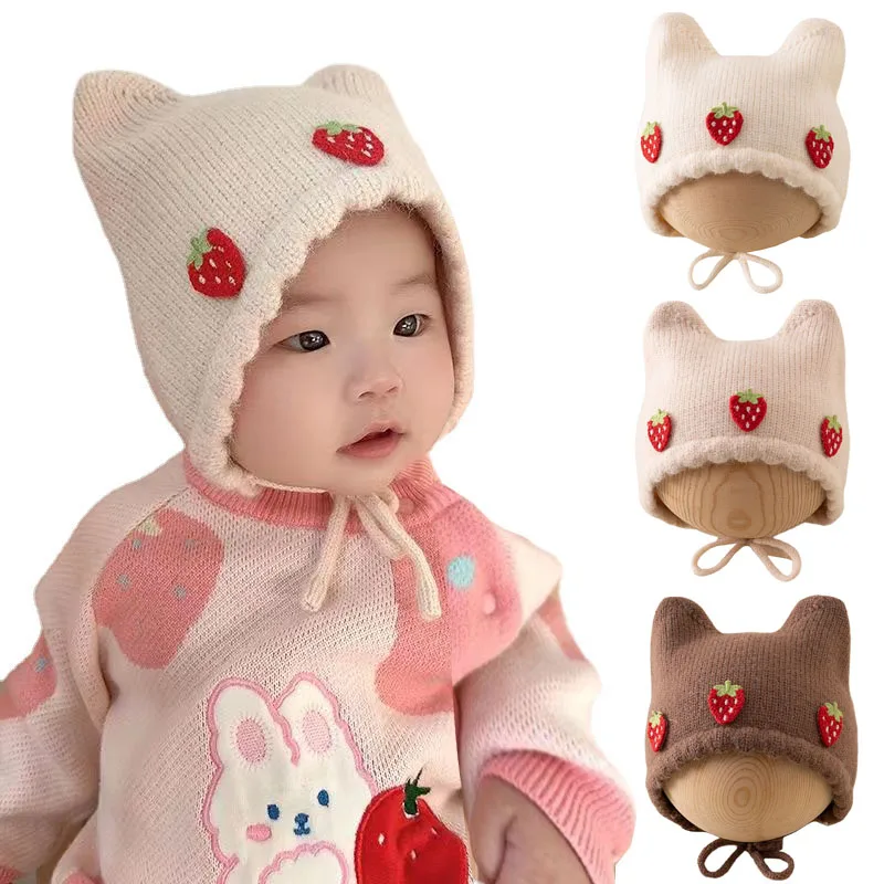 Infant Beanie Hat With Ears - Nuovo autunno inverno neonata cappello carino
