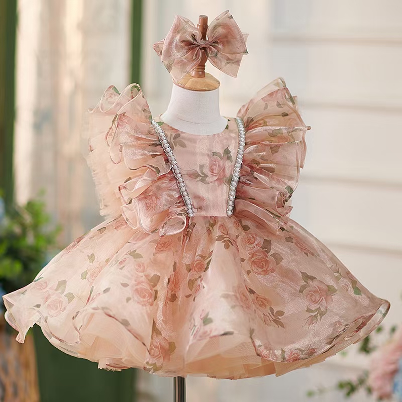 Toddler Girl Tulle Party Dress - Dreamy Vow J225 Splendido abito da