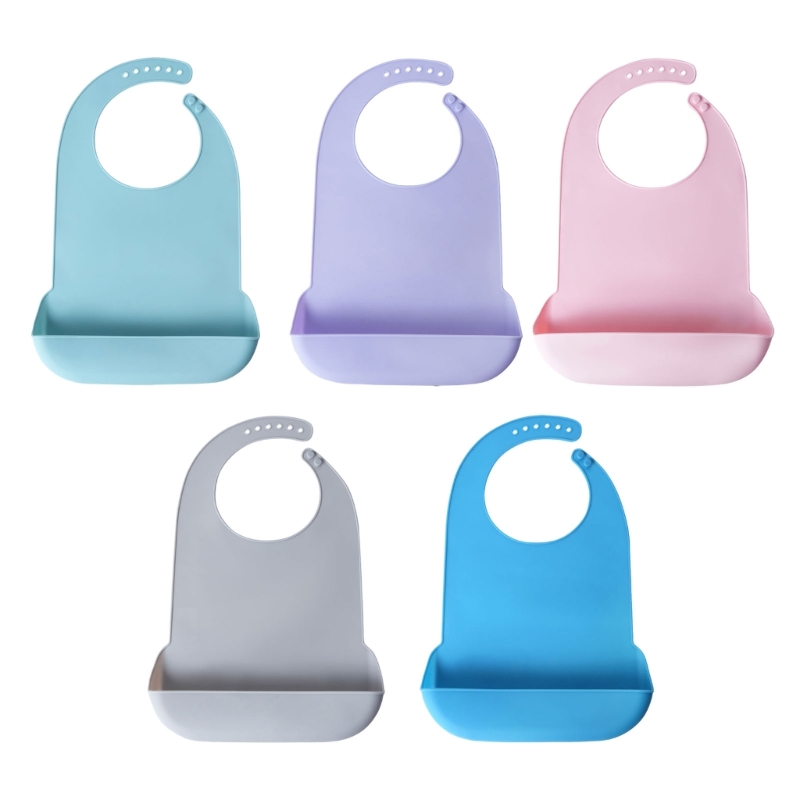 Waterproof Baby Bibs Silicone - Bavaglino per adulti in silicone alimentare,