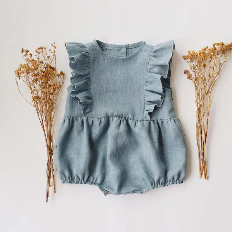Estate neonato neonato pagliac - Baby Summer Linen Sleeveless Jumpsuit recensione e prezzo