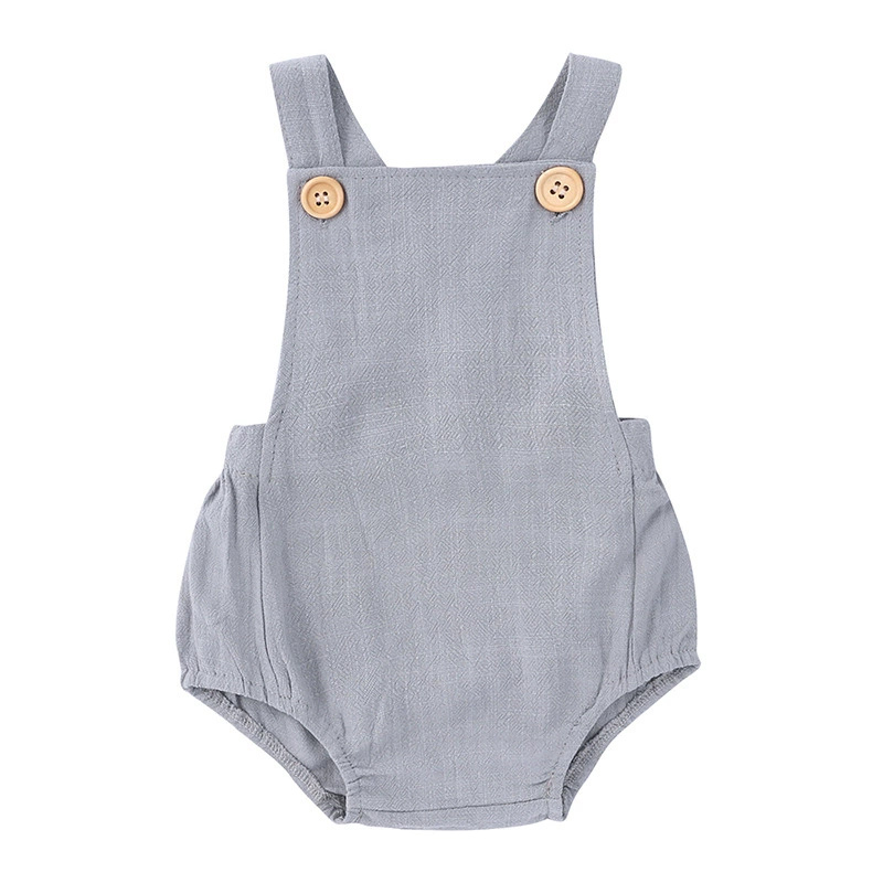 2025 Estate Neonati maschi Rag - Baby Summer Linen Sleeveless Jumpsuit recensione e prezzo
