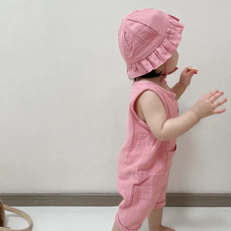 2 pz/set vestiti estivi per ba - Baby Summer Linen Sleeveless Jumpsuit recensione e prezzo