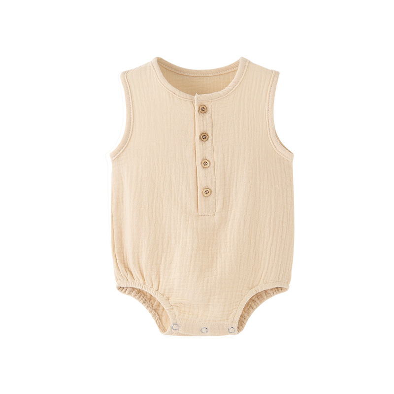 Body estivo in cotone e lino p - Baby Summer Linen Sleeveless Jumpsuit recensione e prezzo